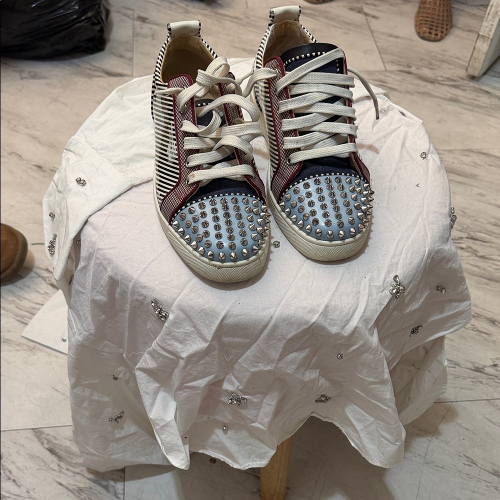 Christian Louboutin Multicolor Spiked Sneakers